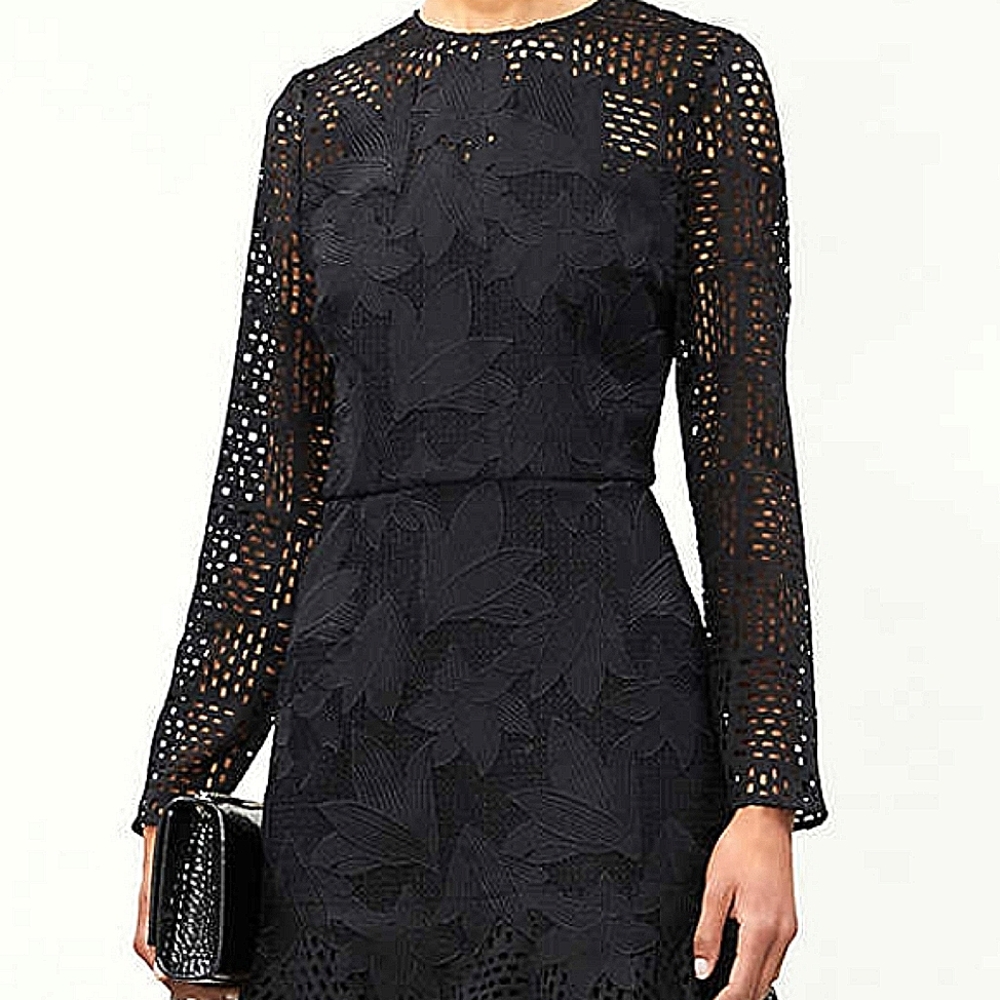 NWT REISS | $465 Baptiste Lace Mini Dress - Picture 5 of 11